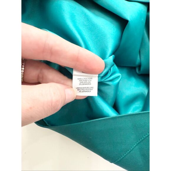 Vera Wang Lavender Strapless Bodycon Pencil Wiggle Sheath Mini Dress Teal 2 NWT - Picture 7 of 7